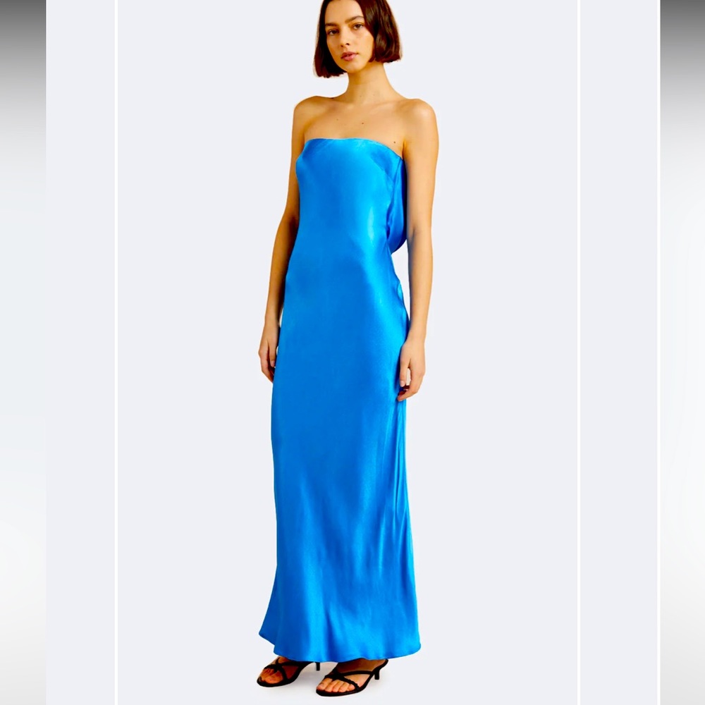 Bec & Bridge Moon Dance Maxi Dress sz 10 Mid Blue